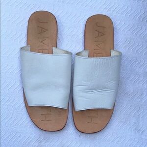 James | Smith White Slide Sandals for Casual Wear size 38 or 8